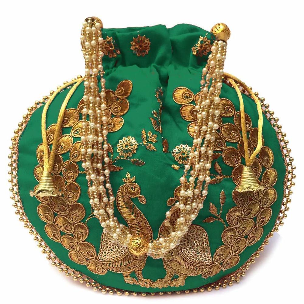 Potli Bag - Traditional Indian Ethnic Clutch Desner Embroidered :3